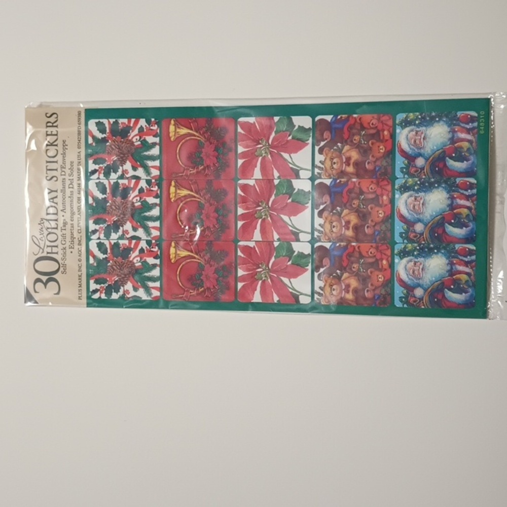 5/$15 30 Seals Christmas Luxury Holiday Envelope Stickers